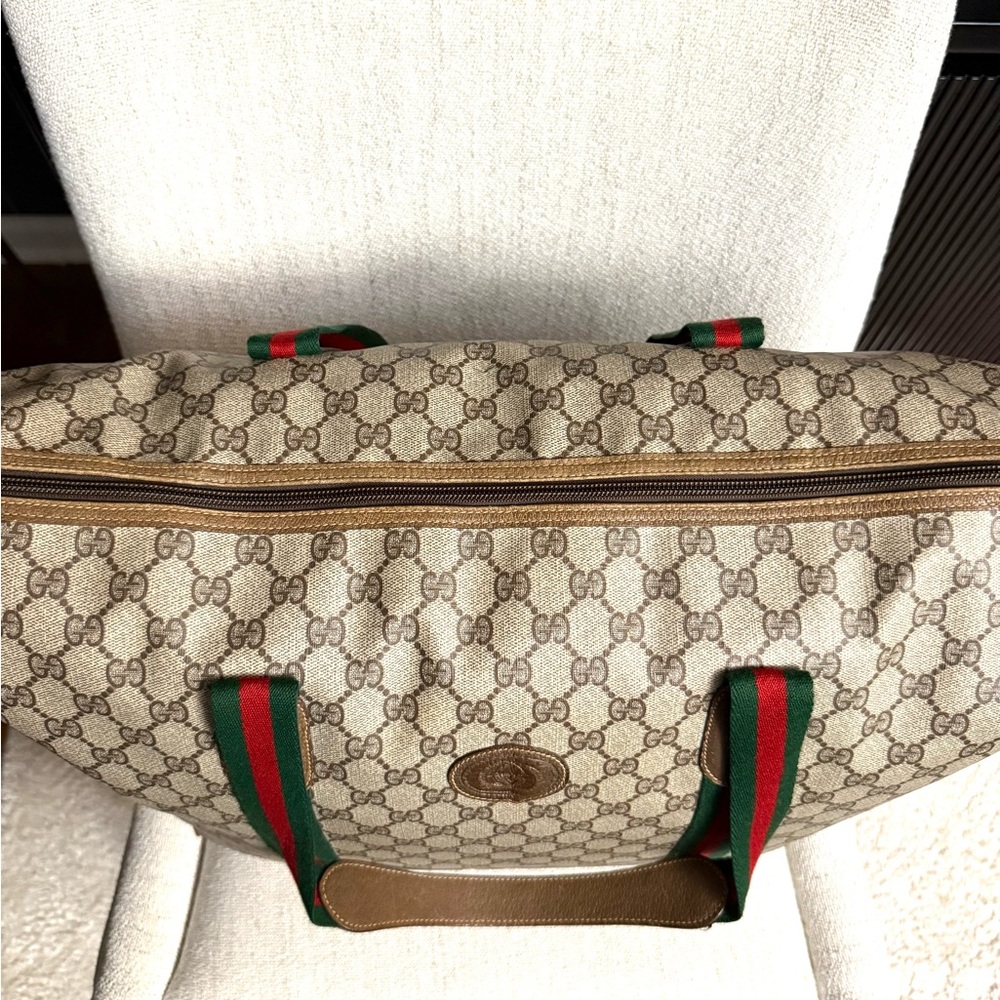 Gucci authentic XL tote bag weekender travel bag brown monogram coated canvas - Picture 10 of 16
